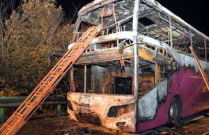 ચીનના હુનાન પ્રાંતમાં મોડી રાત્રે ટૂરિસ્ટ બસમાં આગ : 26ના મોત : 28 ઘાયલ