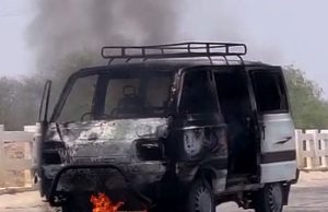 નખત્રાણા:દર્શન કરવા જતા પરિવારની વાનમાં બ્લાસ્ટ ,ત્રણ બાળકો બળીને ભડથું