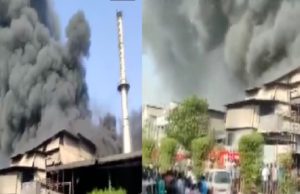 સુરતના પાંડેસરા રાણી સતી મીલમાં ભીષણ આગ, 2 કિલોમીટર વિસ્તાર સુધી જ્વાળાઓ