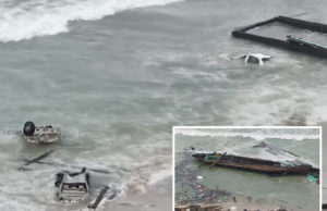 પોરબંદરનું વહાણ “ઓમાનના દરિયા”માં ડૂબ્યું; સલાલા બંદરથી યમન જઈ રહેલા ‘રાજ સાગર’ વહાણની જળસમાધિ, વહાણનો કાટમાળ- જૂના વાહનો દરિયાકિનારે તણાઈ આવ્યા, બેના મોત!