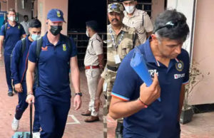 મોંધેરા મહેમાન; રાજકોટ એરપોર્ટ પર ભારત-દક્ષિણ આફ્રિકાની ટીમનું રજવાડી સ્વાગત, રાસ ગરબાની રમઝટ સાથે ફુલહાર અને તિલકથી આવકાર્યા