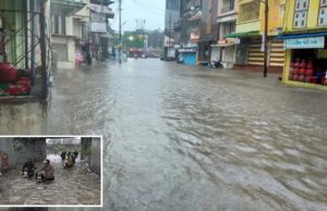મેઘરાજા મન મૂકીને વરસ્યાં : વલસાડમાં વહેલી સવારે 4 કલાકમાં 6 ઈંચ ધોધમાર વરસાદ ખાબક્યો; રસ્તાઓ નદીમાં ફેરવાયા, દુકાનોમાં ભરાયાં પાણી!