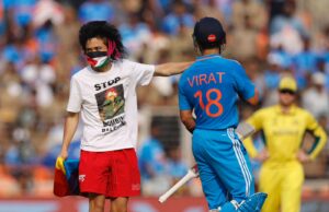 લોખંડી પોલીસ બંદોબસ્તના દાવા વચ્ચે પેલેન્સ્ટાઇન સમર્થક યુવક આસાનીથી કોહલી પાસે પહોંચી ગયો