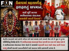 ઉનાવામાં મહાકાળીનું હળહળતું અપમાન, માંની મૂર્તિ આગળ સ્વામિનારાયણ સંપ્રદાયના આચાર્યની આરતી ઉતારાઈ !